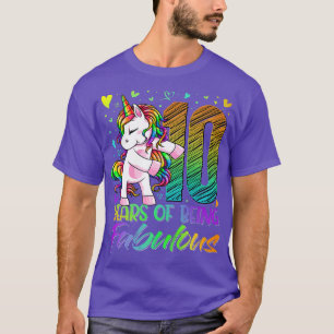 10th Birthday 10 Year Old Girl Flossing Unicorn P T-Shirt