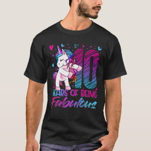 10Th Birthday 10 Year Old Girl Flossing Unicorn Pa T-Shirt