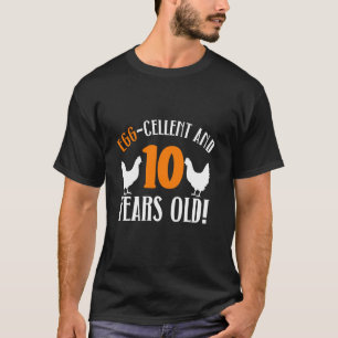 10th Birthday 10 Years Old Chicken Farmer chicken T-Shirt