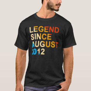 10th Birthday  10 Years Old Legend Since August 20 T-Shirt