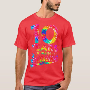 10th Birthday 10 Years Old Tie Dye Awesome Men Wom T-Shirt