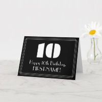 10th Birthday: Art Deco Inspired Look "10" & Name