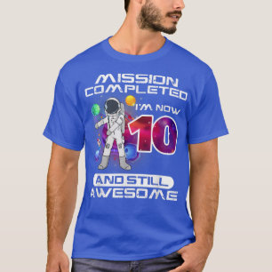 10th Birthday Astronaut Space Lover 10 Years Old B T-Shirt
