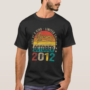 10th Birthday  Awesome Since October 2012 10 Years T-Shirt