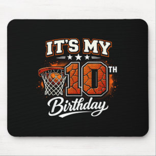 10th Birthday Basball Theme 10 Years Old Birthday Mouse Pad