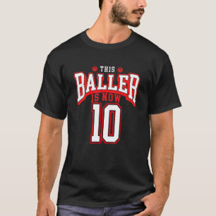 10th Birthday Basketball  10 Years Old Bday T-Shirt