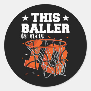 10th Birthday Basketball  Boys Classic Round Sticker