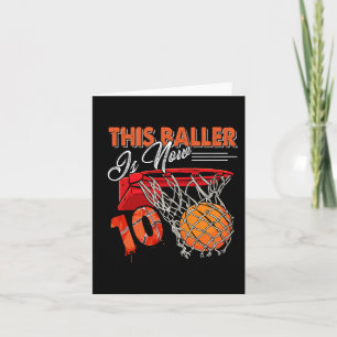 10th Birthday Basketball Fun 10 Years Old Kids Gi Card