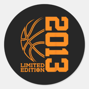 10th BIRTHDAY BASKETBALL LIMITED EDITION 2013 Classic Round Sticker