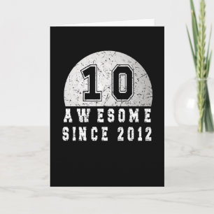 10th Birthday Born In 2012 Golfer Boy 10 Year Card