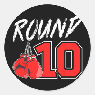 10th Birthday Boxing Boy 10 Year Old Boxer Bday Pa Classic Round Sticker
