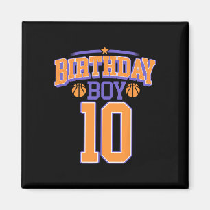 10th Birthday Boy Basketball Lover 10 Years Old Bd Magnet