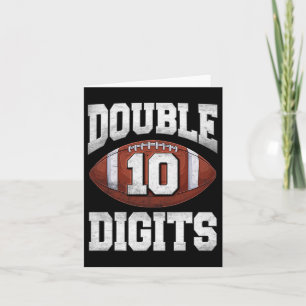 10th Birthday Boy Double Digits 10 Year Old Footba Card