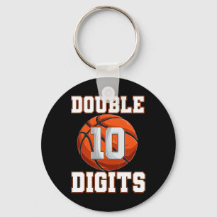 10th Birthday Boy Double Digits Sketll Birthday Ki Key Ring