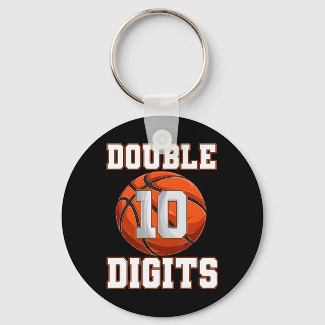 10th Birthday Boy Double Digits Sketll Birthday Ki Key Ring (Front)