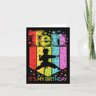 10th Birthday Boy Girl 10 Year Old Karate Birthday Card