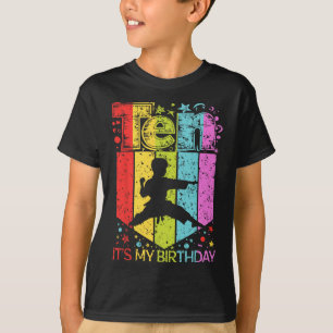10th Birthday Boy Girl 10 Year Old Karate Birthday T-Shirt