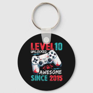 10th Birthday Boy Level 10 Unlocked Awesome Since  Key Ring