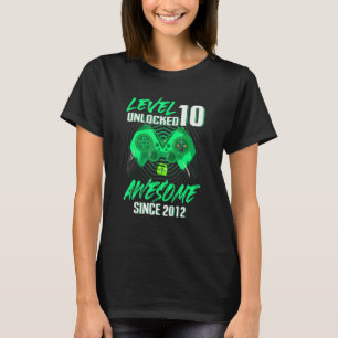 10th Birthday Boy Level 10 Unlocked Awesome Since T-Shirt