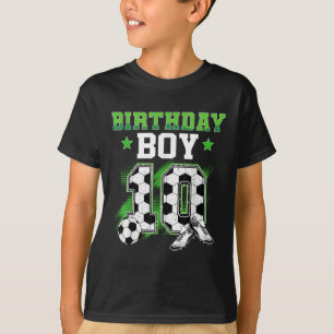 10th Birthday Boy Soccer 10 Year Old Sport 10yr Bo T-Shirt