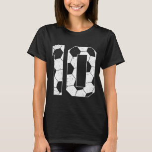 10th Birthday Boy Soccer Player Footll 10 Years Ol T-Shirt