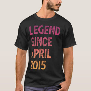 10th Birthday Boys Girls Legend Since April 2015 T-Shirt