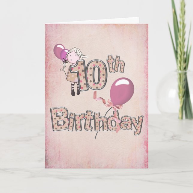 10th Birthday Card (Front)