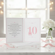 10th Birthday Card from Dad to Daughter