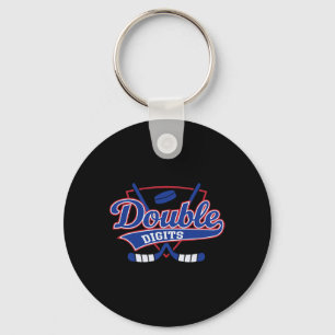 10th Birthday Decorations Hockey Winter Sports Fan Key Ring