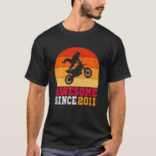 10Th Birthday Dirt Bike 10 Years Old Vintage Retro T-Shirt