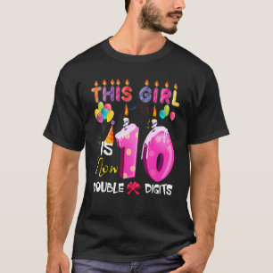 10th birthday Double digits 10 year old girl Bday  T-Shirt