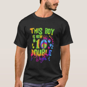 10th Birthday Double Digits Tie Dye 10 Years Old B T-Shirt