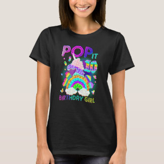 10th Birthday Fidget Toy Pop It Birthday Girl 10 Y T-Shirt