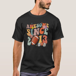 10th Birthday Football Player Awesome Since 2013 1 T-Shirt