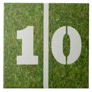 10th Birthday Football Tile Customisable