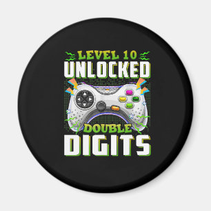 10th Birthday For Boys Double Digits Video Gamer Magnet