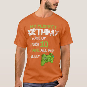 10th Birthday Gaming 10 Years Old Perfect Gamer Gi T-Shirt