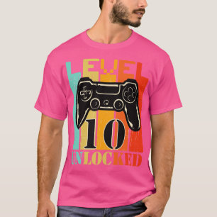 10th birthday gaming gamer level unlocked Level T-Shirt