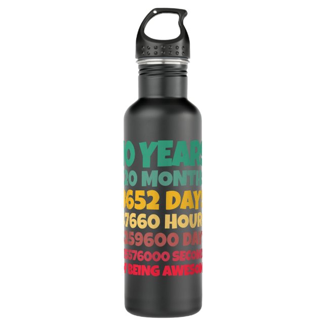 10th Birthday Gift Boys 10es Years Beings Awesome 710 Ml Water Bottle (Front)