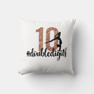10th Birthday Gift Double Digits Girls Gymnastics Cushion