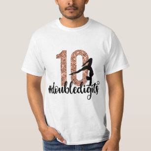 10th Birthday Gift Double Digits Girls Ten 10 Gymn T-Shirt