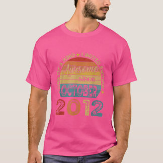 10th Birthday Gifts Awesome Since October 2012 10 T-Shirt