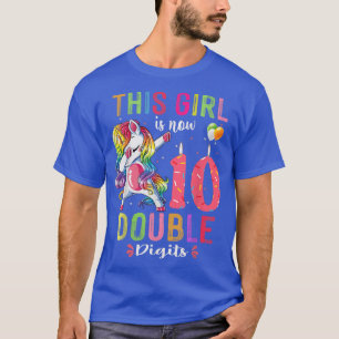 10th Birthday Gifts This Girl Is Now 10 Double Di T-Shirt