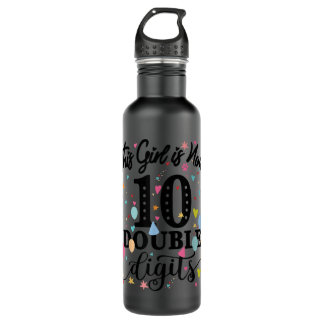 10th Birthday Gifts This Girl Is Now 10 Double Dig 710 Ml Water Bottle