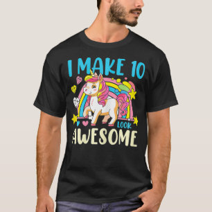10th birthday girl awesome cute unicorn gift 10 ye T-Shirt