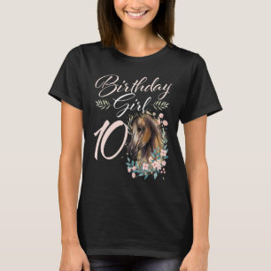 10th Birthday Girl Horse  10 Years Old Bday T-Shirt