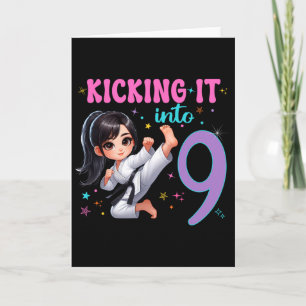 10th Birthday Girl-martial Arts Party Karate Taekw Card