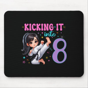 10th Birthday Girl-martial Arts Party Karate Taekw Mouse Pad