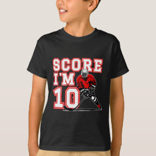 10th Birthday Ice Hockey Boy Ten Year Old Ice Hock T-Shirt