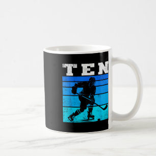 10th Birthday Ice Hockey Boys Ten Hockey Birthday  Coffee Mug